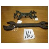 KINGMAN PLOW CO WRENCH ; VAN BRUNT IMP. WRENCH