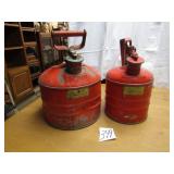 2- VINTAGE SAFETY GAS CANS - PICKUP ONLY