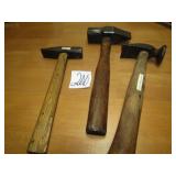 3- HAMMERS - SETTING, SHOEMAKER'S, SLEDGE POINT