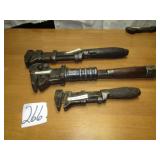 3- SOLID BAR ADJUSTABLE MONKEY WRENCHES