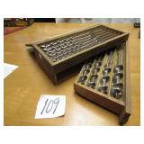 11- GENUINE IR WIN AUGER BITS W/ WOOD CASE
