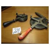 2- LUFLIN TANK RULER TAPES -ONE W/ SINKER WEIGHT