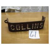 COLLINS CUT OUT CAST IRON TOOL BOX