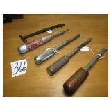 4- VINTAGE SPEED DRILLS ; VINTAGE CRATE HAMMER