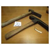 2 BRICK MASON'S HAMMERS