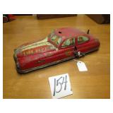 FIRE DEPT. CHIEF CAR NO 1 WINDUP TIN CAR