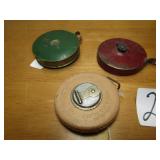 STANDARD LEATHER BOUND 25 FT RULER; AJAX 1900 25