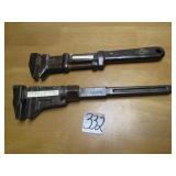 2- SOLID BAR RR MONKEY WRENCHES-ICRR W. &B ; #90