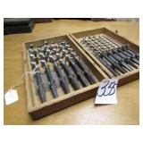 SET 13 US NAVY AUGER BITS W/ WOOD CASE