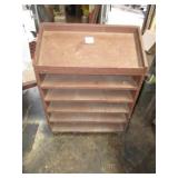 SLANT TOP ROLL AROUND CABINET W/ 5 DRAWERS