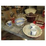 PIE PLATES ; CENTER PIECE BOWL ;MIXING BOWLS ; MOE