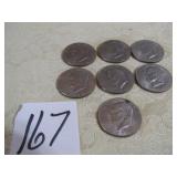 7- 1970'S EISENHOWER DOLLARS