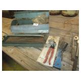 METAL TOOL BOX ;  PIPE BENDER TOOLS