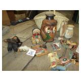 INDIAN DECOR ; BASKET ; FRANKOMA ; MORE