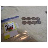 8- 1970'S KENNEDY HALF DOLLARS