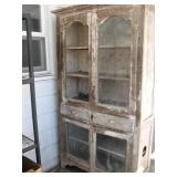 OLD KITCHEN WALL CUPBOARD W/ OLD PAINT