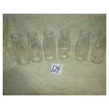 6- DAIRY MILK BOTTLES W/ COWS