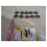 10- 1970'S KENNEDY HALF DOLLARS