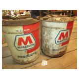 2- MARATHON 5 GAL. CANS