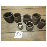 7- 6 POINT 1' DR IMPACT SOCKETS