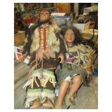 2- PORCELAIN INDIAN DOLLS