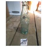 PIG BOTTLE W/ MARBLE , MINERAL WATER ELNEWSOME