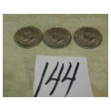 3- 1969 KENNEY HALF DOLLARS
