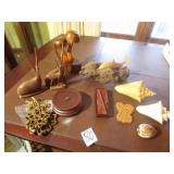 HAND CARVED WOOD ANIMALS ; DRIFT WOOD ART;