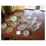 20+ PIECES GLASSWARE - FOSTORIA ,BUBBLE GLASS