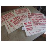 8- ALUMINUM NO TRESPASSING SIGNS