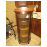 4 FT CURVED FRONT CHINA CABINET W/ KEY