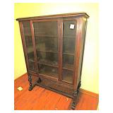 1930'S SINGLE DOOR BOOK CASE CABINET