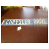 EMBOSSED METAL CHRYSLER DRIVE STREET SIGN 36'