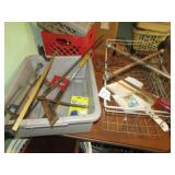 ICE TONGS; HACK SAWS' WIRE BASKET ;MILK CRATES