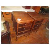 2- 1930'S 3 DRAWER STANDS
