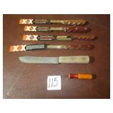 4- CASE XX KITCHEN KNIVES ; SHAPLEIGH 1843-1934