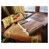 VINTAGE PILLOWS ;RUGS ;WOOL BLANKET; MORE
