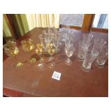 20 PIECES ETCHED GLASS WINE STEMWARE