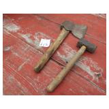 BROAD HEAD HATCHET ;OLD HAMMER