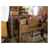 MODERN BED HEAD BOARD W/ DRAWERS & FRAME