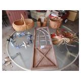 BASKET OF WALL DECOR