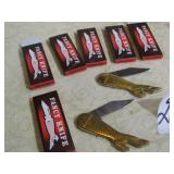 6- NOS COLLECTOR POCKET KNOVES [COKE 5 CENT]