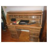 MID CENTURY ROLL TOP DESK