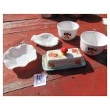 MILK GLASS ; BUTTER DISH