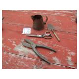 CASE XX SCISSOR ; TIN POURING CAN; MORE