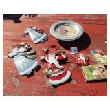 CLOCK ;TIN CHRISTMAS DECOR