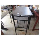 WROUGHT IRON TABLE W/ 4 CHAIRS