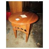 OAK LAMP TABLE W/ DRAWER 26 X22 -PETERS REVINGTON