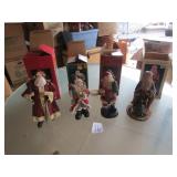 4- COLLECTIBLE SANTS DECOR W/ BOXES