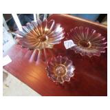 5 PIECES CARNIVAL GLASS